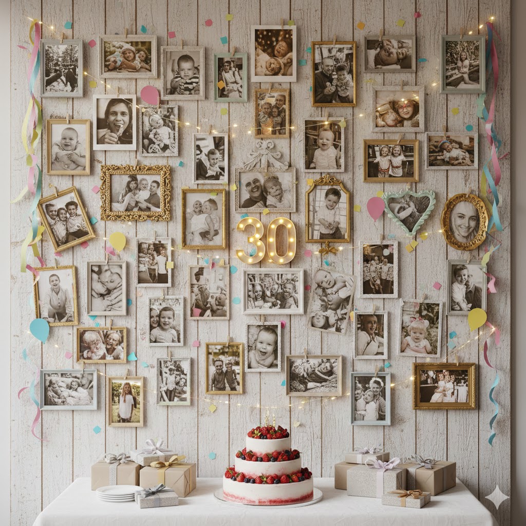 Birthday Photo Wall